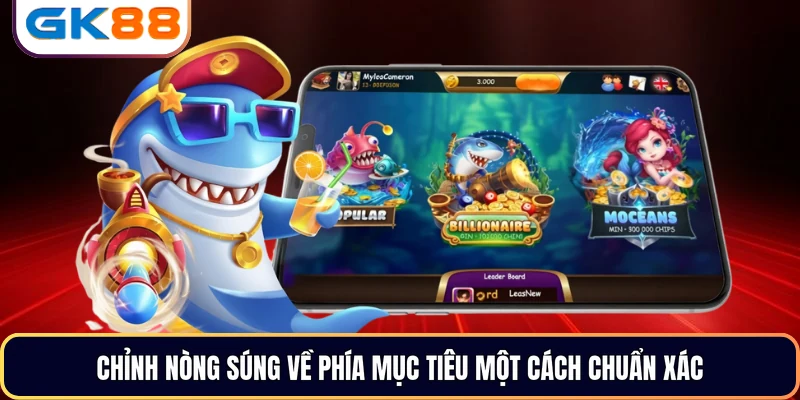 Chỉnh nòng súng về phía mục tiêu một cách chuẩn xác